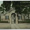 Main Entrance, Sailor's (sic) Snug Harbor, Staten Island [with guard posted at gate]