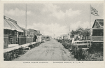 Lower Ocean Avenue, Oakwood Beach, Staten Island, N.Y.  [beach cottages, people walking on raised sidewalk]