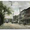 Bay Street Looking North from Park, Stapleton, Staten Island  [trolley and horse and carriage in street]