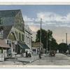 Main Street, Tottenville, Staten Island,  N.Y.  [close view of shops and ad sign for Horton'sIce Cream, people in front of store under awning, old car in street]