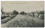 Bayway Avenue, Tottenville, N.Y.  [homes along dirt street with 2 people posed on side]