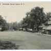 Annadale Road, Annadale, Staten Island, N.Y  wide road with shops -- Taub's Pharmacy on corner next door to the Atlantic & Pacific, i.e. the