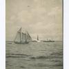 Harbor View from St. George, Staten Island, N.Y.  [sailing yacht, Statue of Liberty in background]