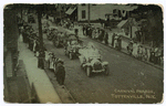 Carnival Parade, Tottenville, N.Y. [people on sidewalk watching parade of decorated old cars.]