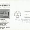[Non Postcard] Official First Day Cover, Verrazano-Narrows Bridge Worlds Largest Suspension Crossing, inset of historical monument,  S.I. approach plaza, honoring Verrazanos Discovery of the Narrows in 1524.