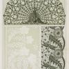 Paon, grille fer forgé. Cigales et groseiller, linge damassé. Libellules et pissenlit, dentelle.