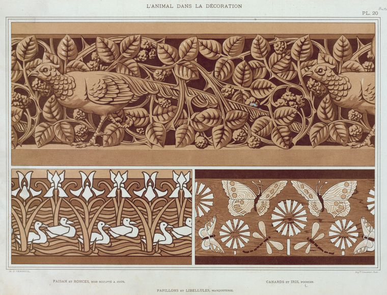 Décoration murale en bois rustique vieilli et papillons