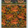 Martinets et chèvrefeuille, bordure. Écureuils et noisetier, papier peint. Oiseaux et noisetier en fleur, bordure.