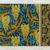 Oiseaux et glycines, tenture. Lézards et lierre, bordure.