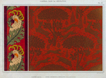 Cacatoès, bordure. Chiens, chevrettes et marcassins, cuir gaufré et doré