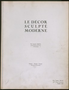 Le décor sculpté moderne