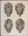 Cartels ou baromètres en bois sculpté.