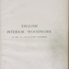English interior woodwork...