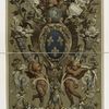 Paris : Galerie d'Apollon au Louvre : panneaux peints d'après J. Bérain, XVIIme siècle