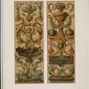 Paris : Galerie d'Apollon au Louvre : panneaux peints d'après J. Bérain, XVIIme siècle