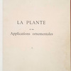 La plante et ses applications ornementales...