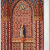 Statue of saint and wall decoration