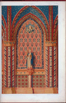 Statue of saint and wall decoration