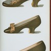 [Three bronze shoes, the first worn on stage by the actress Miss Ada Cavendish.]