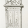 Door crowned with sculptured bust and putti