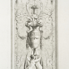 Panel with two female figures supporting a vase