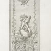 Putti on globe with fruits and flowers