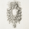Shield accompanied by fruit, crown, fish and trident