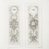 Two panels of grotesque ornamentation