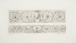 Two panels of grotesque ornamentation