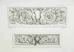 Two friezes with acanthus leaves and figures
