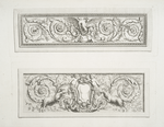 Two friezes with acanthus leaves and animals