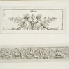 Two friezes : cornucopia and emblems of Hermes; putti, dogs and Bacchus