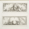 Ornamentation with vases, leopards, fruit; ornamentation with globes and instruments