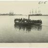 Midshipmen embarking for the summer cruise on the old frigate Constellation, ca. 1890