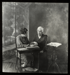 Library for the Blind, "Home lesson in touch reading being given by a Blind Teacher," 1926 [actually taken in studio]