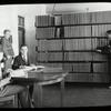 Library for the Blind, New York Institute for the Blind Loan Collection, supplied by N.Y.P.L., May 1926, showing men reading.