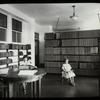 Library for the Blind, loan collection at New York Institute for the Blind, May 1926, girls reading.