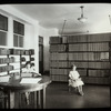 Library for the Blind, loan collection at New York Institute for the Blind, May 1926, girls reading