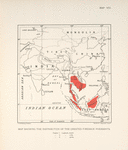 Map showing the distribution of the Crested Fireback Pheasants.