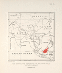 Map showing the distribution of the White-tailed Wattled Pheasant.