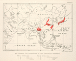 Map showing the distribution of the Long-tailed Pheasants