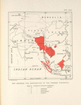 Map showing the distribution of the Peacock Pheasants