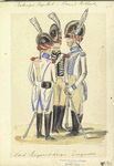 Bataafsche Republiek en Koninklijk Holland.  1 en 2 Regiment L... Dragonder. 1805