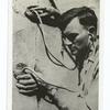 Man using a geophone