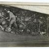 Life sized model of an anthracite coal miner at work