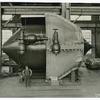 Johnson hydraulic penstock valve to be installed with the 55,000 H.P. Queenston turbine, erected in shop.