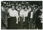 Needle trades : group of Jewish workers in N.Y. factory