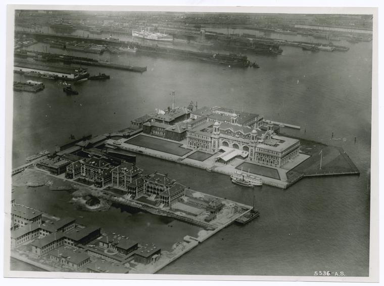 Air view of Ellis Island