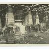 Interior of a small cold blast furnace outfit which was operated for many years in the Champlain section of New York State.