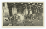Interior of a small cold blast furnace outfit which was operated for many years in the Champlain section of New York State.